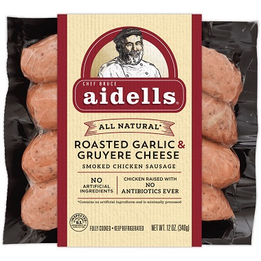 ROASTED GARLIC GRUYERE DINER LINK SAUSAGE