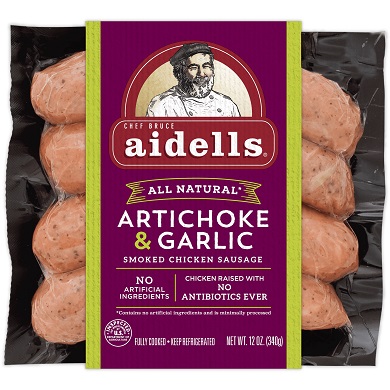 ARTICHOKE & ROASTED GARLIC LINK SAUSAGE