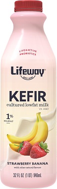 STRAWBERRY & BANANA KEFIR (LOW FAT) 32OZ