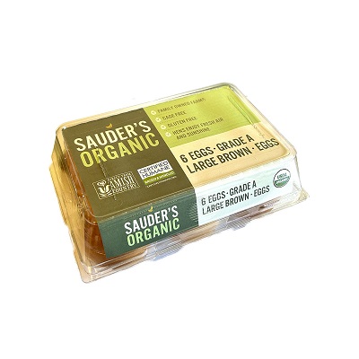 SAUDERS EGG ORG. LARGE 6pk #5258C