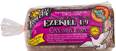 SPROUTED WHOLE GRAIN CINNAMON RAISIN BREAD