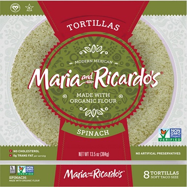 ORGANIC SPINACH TORTILLAS