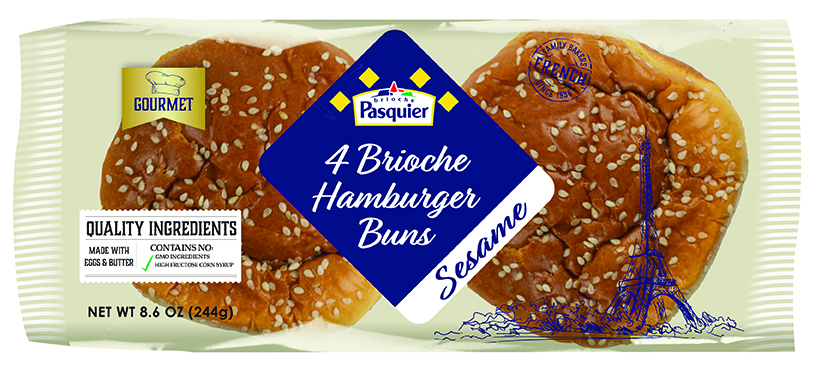 BRIOCHE HAMBURGER BUNS SESAME
