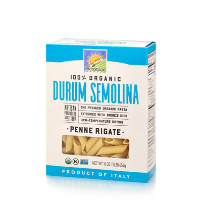 Organic Durum Semolina Pasta : Penne Rigate