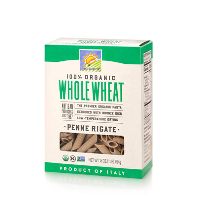 Organic Whole Wheat Pasta : Penne Rigate
