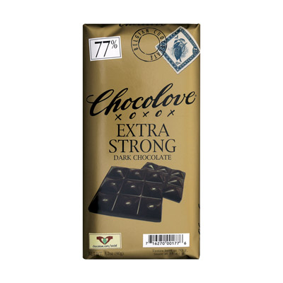 Extra Strong Dark Chocolate 77% Cocoa Content