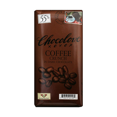 Coffee Crunch in Dark Chocolate 55% Cocoa Content