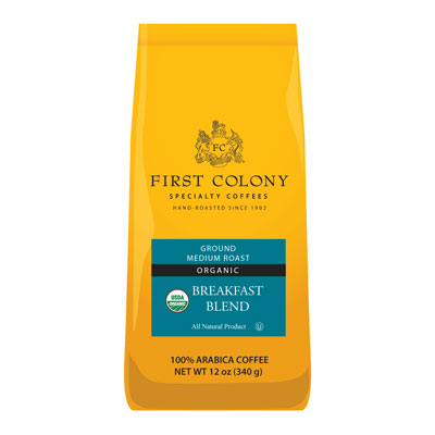 Ground Coffee : Organic Breakfast Blend (Medium)