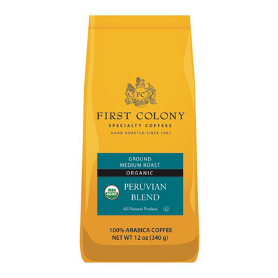 Ground Coffee : Organic Peruvian Blend (Medium)
