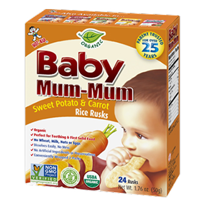 Organic Rice Rusks : Sweet Potato & Carrot