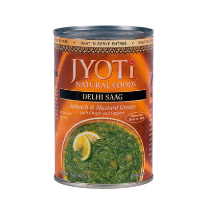 Delhi Saag : Spinach & Mustard Greens with Ginger and Peppers