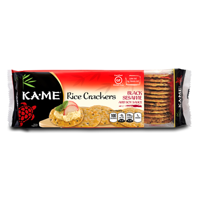Rice Crackers : Black Sesame and Soy Sauce
