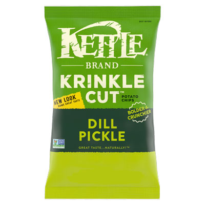 Krinkle Cut Potato Chips : Dill Pickle