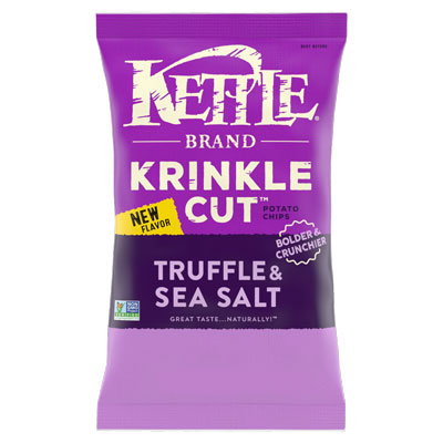 Krinkle Cut Potato Chips : Truffle & Sea Salt