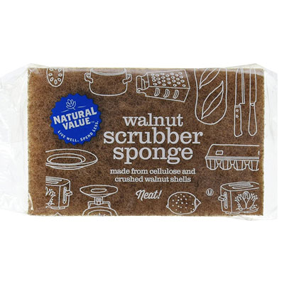 Walnut Scrubber Sponge