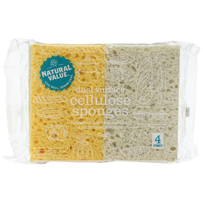 Dual Surface Cellulose Sponges (4pk)