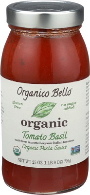 Organic Pasta Sauces : Tomato Basil