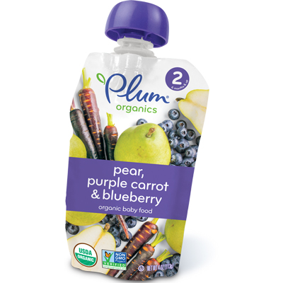 Organic Baby Food : Stage 2 Pear, Purple Carrot & Blueberry