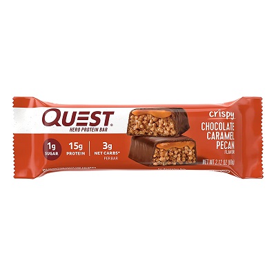 QUEST HERO BAR CHOCO CARMEL PECAN