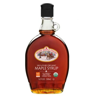 Organic Maple Syrup : Grade A Very Dark Strong Taste