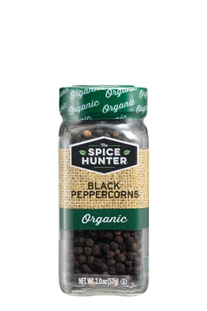 100% Organic Spices : Whole Black Peppercorns