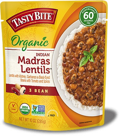 Organic Entrees : 3 Bean Madras Lentils