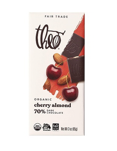 Organic Chocolate Bars : Cherry Almond 70% Dark
