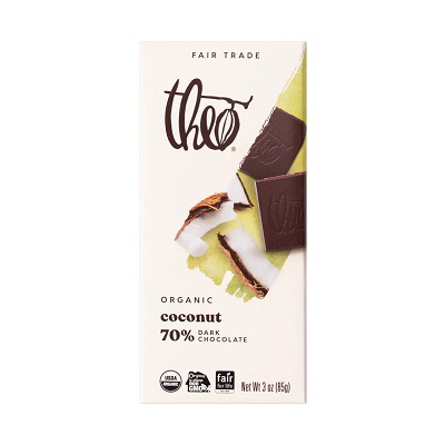 Organic Chocolate Bars : Coconut 70% Dark