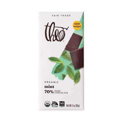 Organic Chocolate Bars : Mint 70% Dark