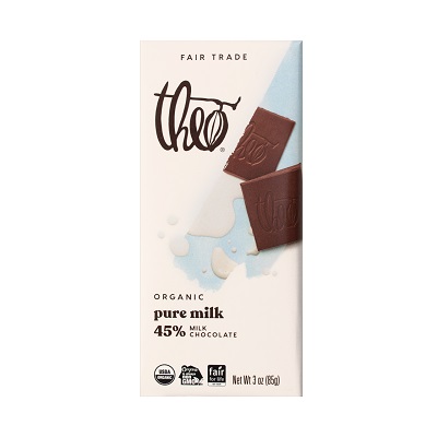 THEO ORG 45% MILK CHOC PURE