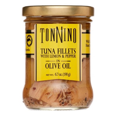 Tuna Fillets with Lemon & Pepper in Olive Oil