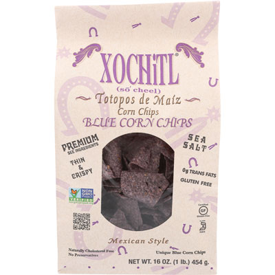 Corn Tortilla Chips : Organic Blue Corn (16oz)
