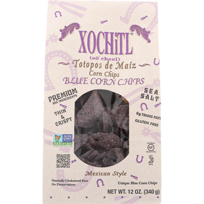 Corn Tortilla Chips : Organic Blue Corn (12oz)